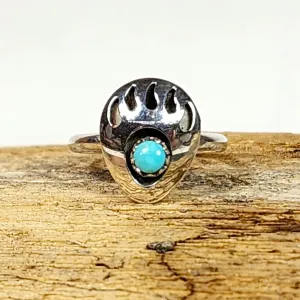 Turquoise Bear Paw Ring