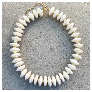 White Coral Cotton Candice Necklace