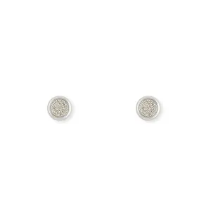 White Gold Round shape Earring